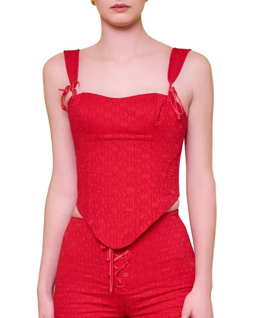Pcfg The Broderie Anglaise Edit Structured Embroidered Corset