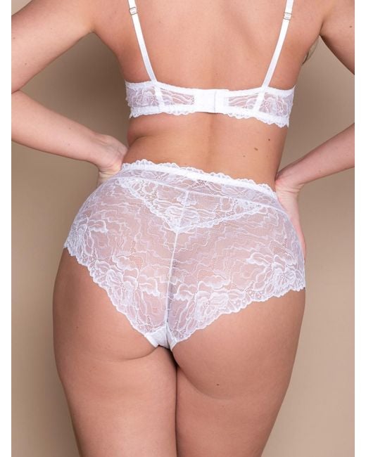 BonBon Lingerie White Diore High Waisted Panty