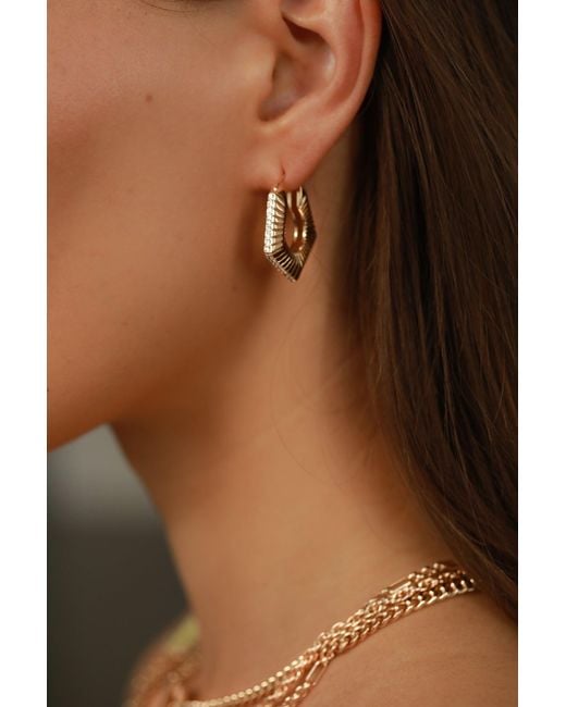 Leeada Jewelry Metallic Phoebe Hoops