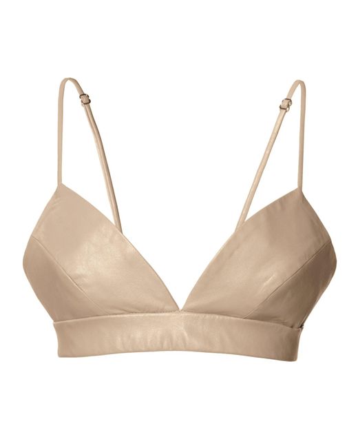 AGGI by HALEWSKI Natural Neutrals Asha Cool Vegan Leather Bralette