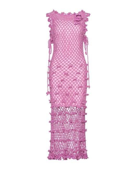 Andreeva Pink Sofia Handmade Knit Dress