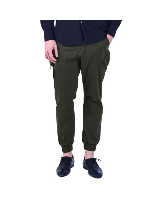 Smart and Joy Green Cargo Trousers Tightened for men