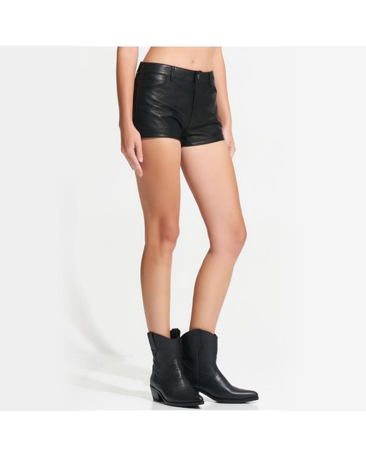 Morrato Bali Black Sapphire Leather Shorts