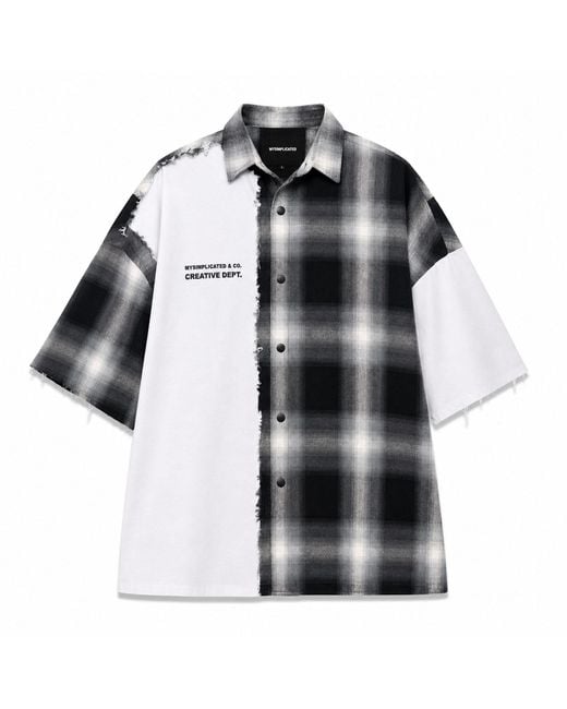 mysimplicated Black Division Overshirt for men