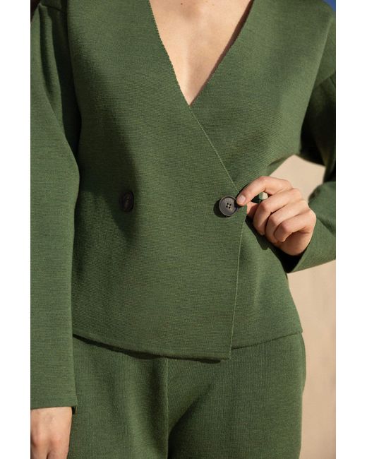 SALANIDA Green Galante Knitted 100% Merino Blazer