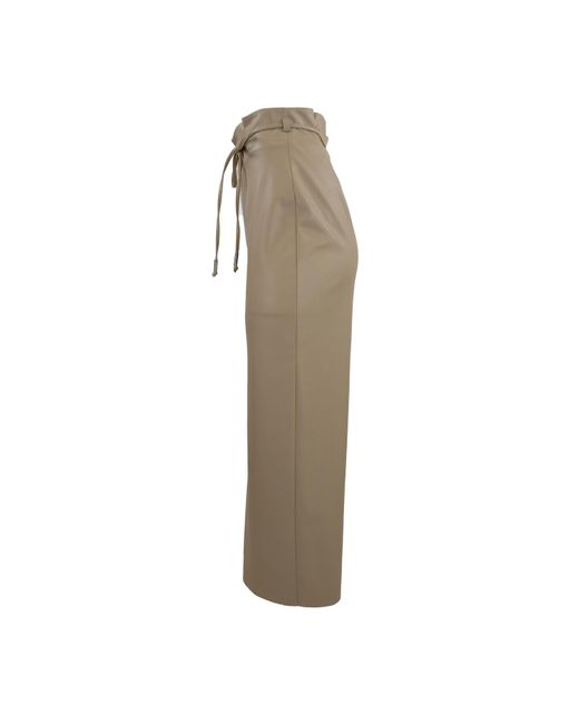Theo the Label Natural Neutrals Hera V-leather Skirt