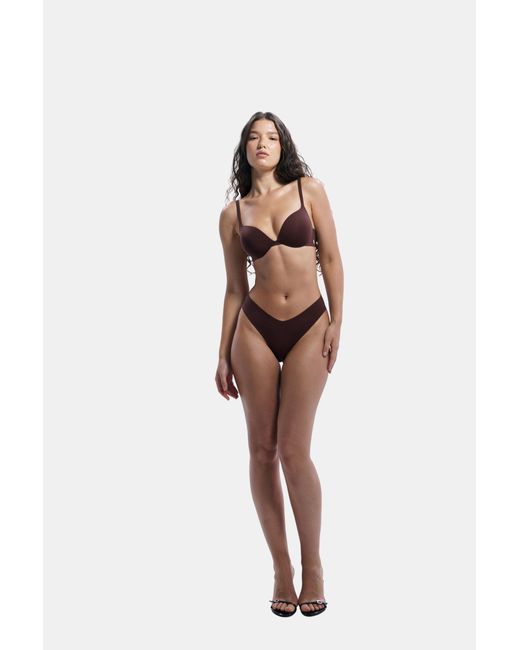 GOD SAVES QUEENS Brown Neutrals Second Skin Ultimate Push-Up Bra Espresso