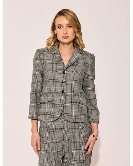 Lindsay Nicholas New York Gray Madison Avenue Jacket
