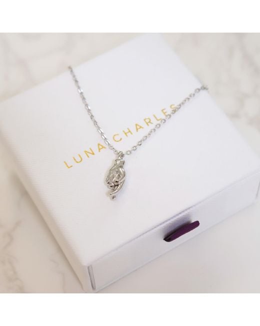 Luna Charles Metallic Billie Fingers Crossed Necklace
