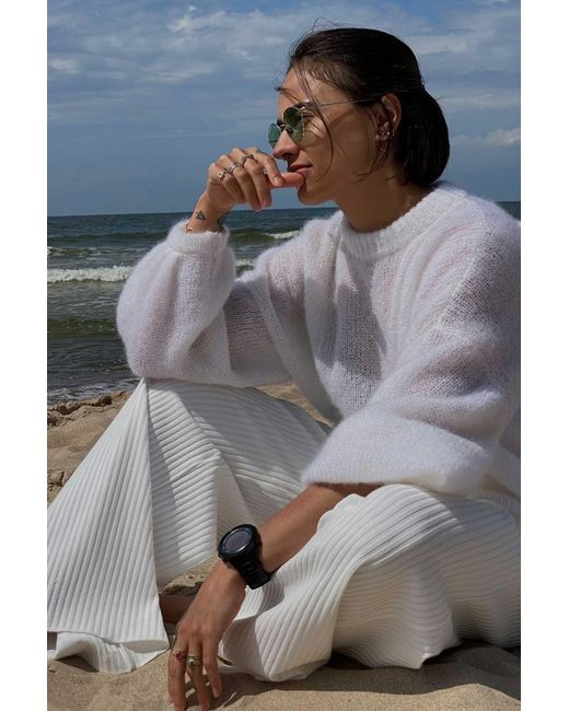 SALANIDA White Melody Soft Mohair Jumper