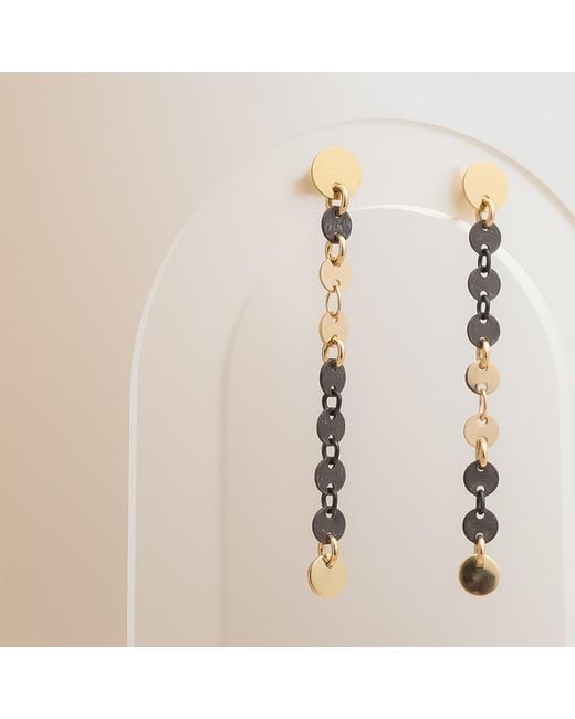 Kate Koel Metallic Mixed Metal Dot Earrings
