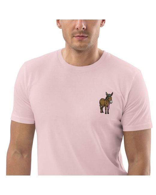 Anchor and Crew Pink Cotton Smart Ass Actual Life Organic Cotton Embroidered T-Shirt for men