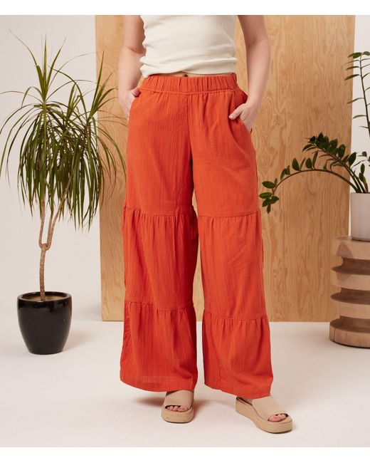 Known Supply Wide Leg Tiered Pants