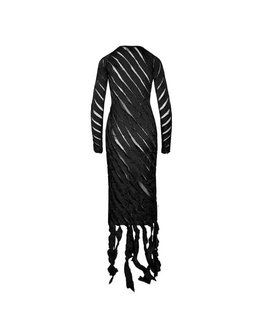Ioana Ciolacu Black Spiral Dress