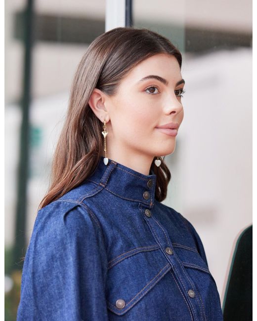 Adriana Pappas Designs Metallic Drops Of Love Earrings