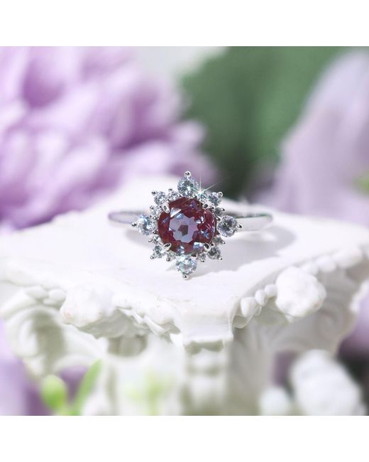 Azura Jewelry New York Blue Desert Blossom Alexandrite Ring Vermeil