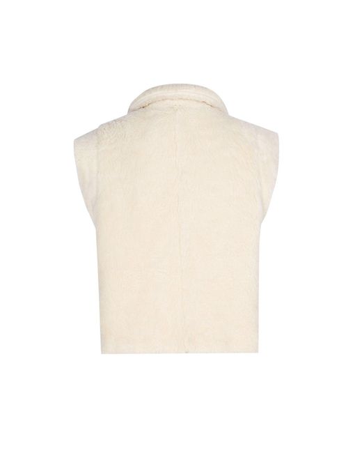No'design White Neutrals Oversize Teddy Vest