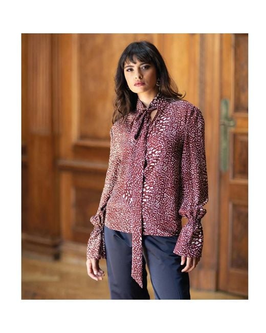 NUMBAT Red Genevieve Silk Blouse