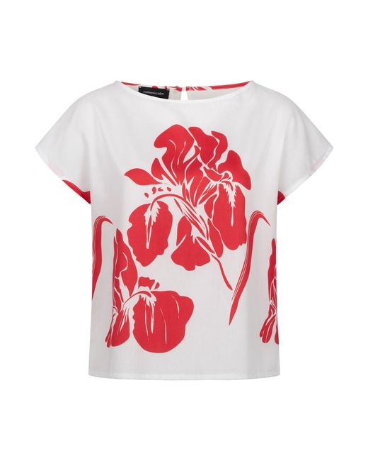 Marianna Déri Red Top With Botanical Print
