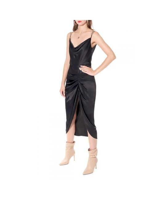 AGGI by HALEWSKI Black Ava Glossy Dress