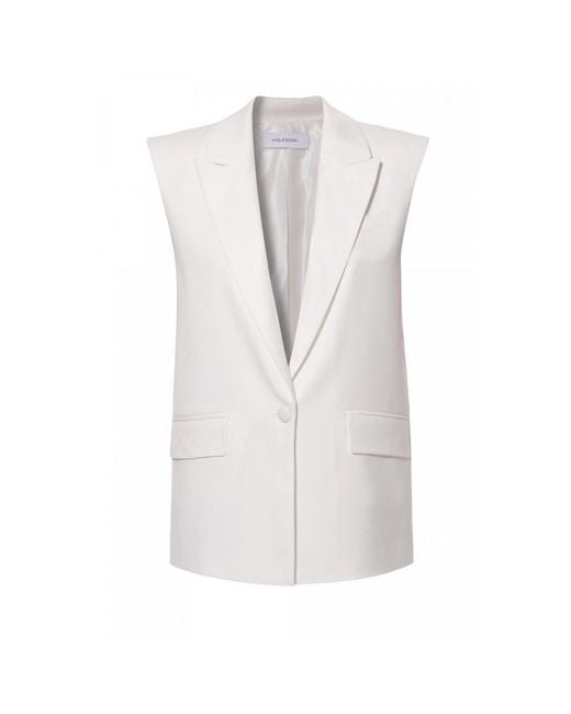 AGGI by HALEWSKI White Ursula Off Long Vest