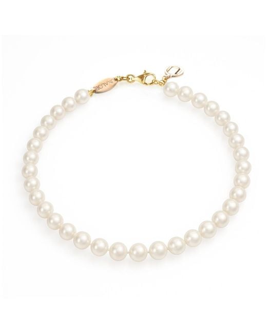 Unaloe Metallic Natural Pearl Necklace
