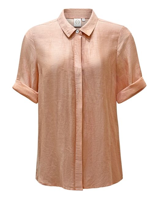 Why Mary Pink Neutrals Linen Viscose Classic Shirt Mellow Rose