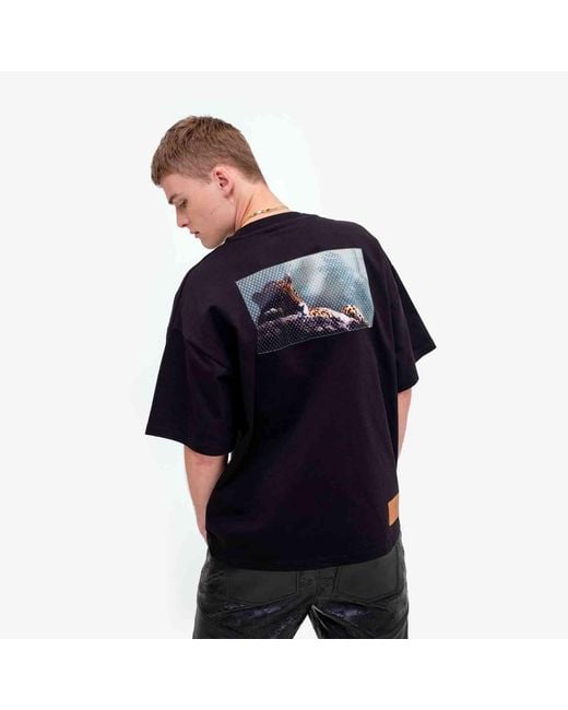 PLACE OF ELMS Black Baby Jaguar T-Shirt for men