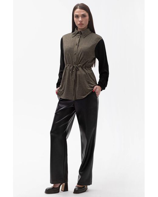 Maison Bogomil Brown Drawling Glittery Vest