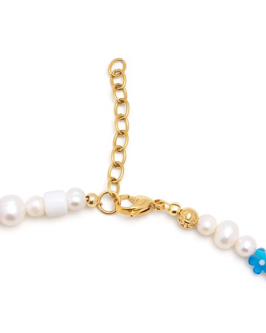 Nialaya Multicolor S Panda Pearl Choker With Assorted Beads for men
