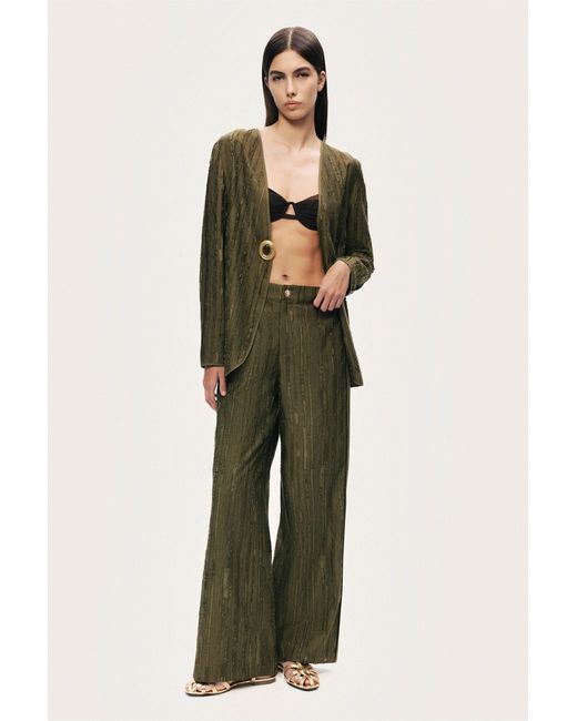 Nocturne Green Neutrals Textured Tailored Jacket