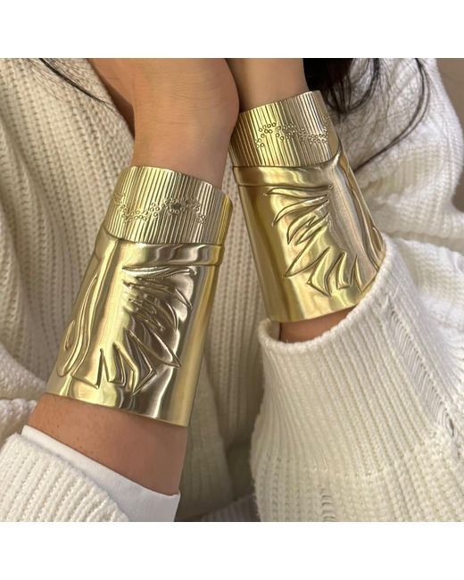 Zeworks Metallic Swan Cuff Bracelet