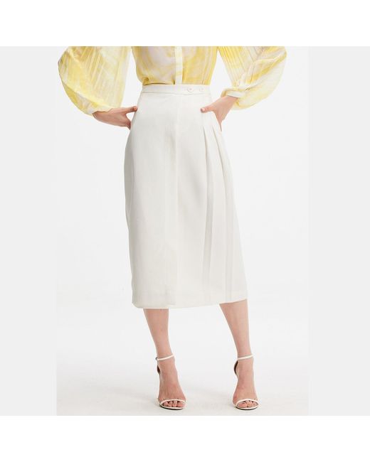 Smart and Joy White Wallet Skirt