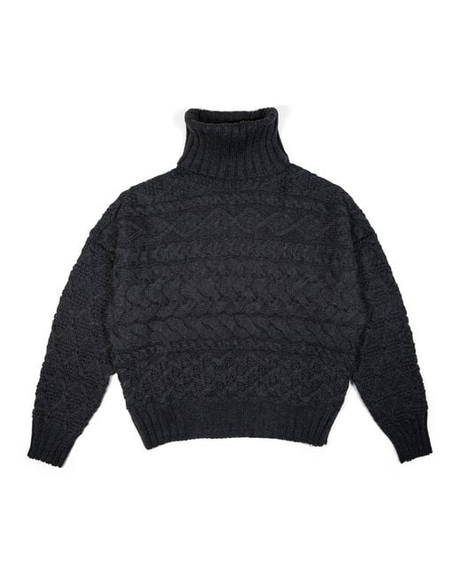 Gigi Knitwear Blue Cable Sweater