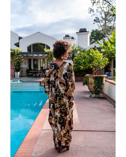 Jennafer Grace Metallic Voglia Nautica Caftan Kaftan Dress
