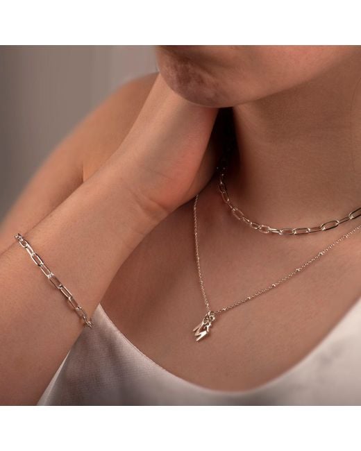 The Jewellery Store London Metallic Paper Clip Bracelet