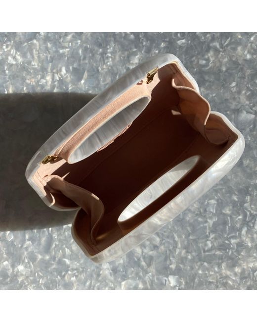 CLOSET REHAB Metallic Acrylic Mod Clutch In Pearly