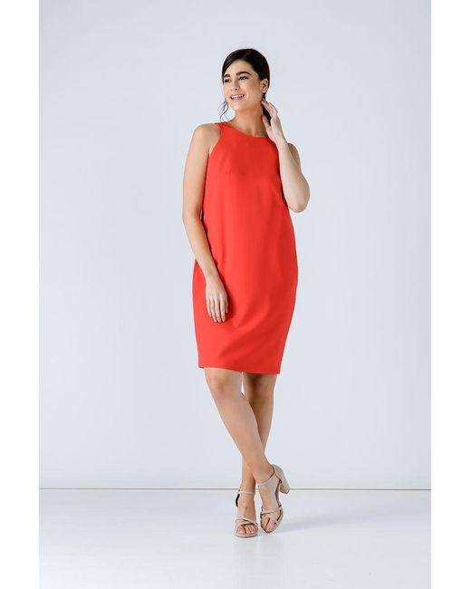 Conquista Red Sleeveless Shift Dress
