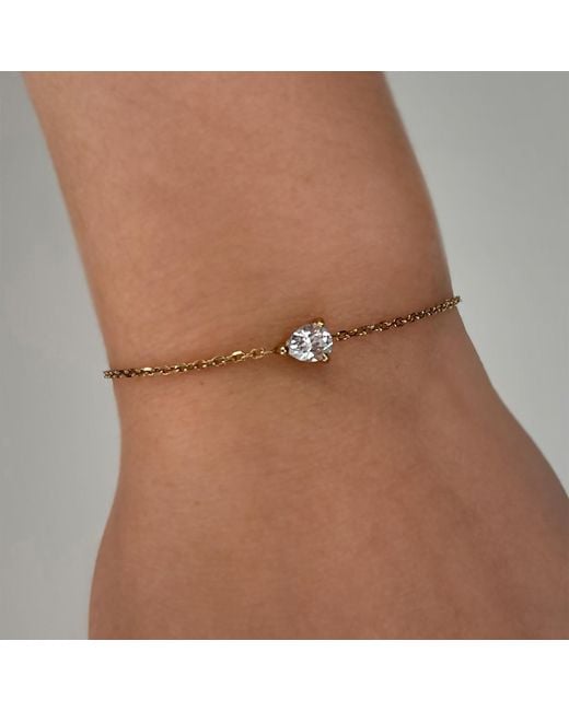 SALLY SKOUFIS Metallic Pure Bracelet With Made Cz Diamond Stimulant