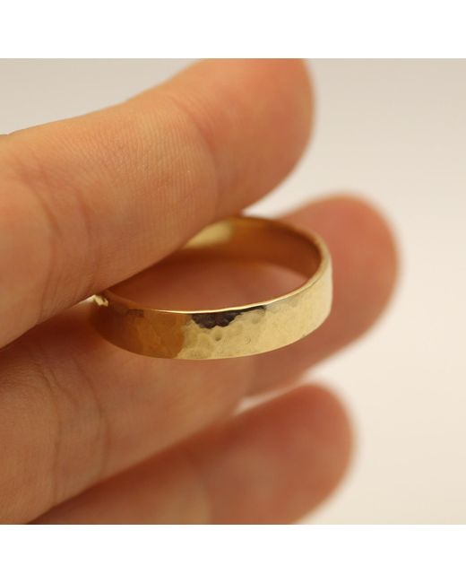 VicStoneNYC Fine Jewelry Metallic Unique Hammered Texture Ring for men