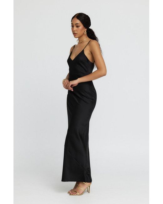 Why Mary Blue Iris Bias Maxi Slip Dress