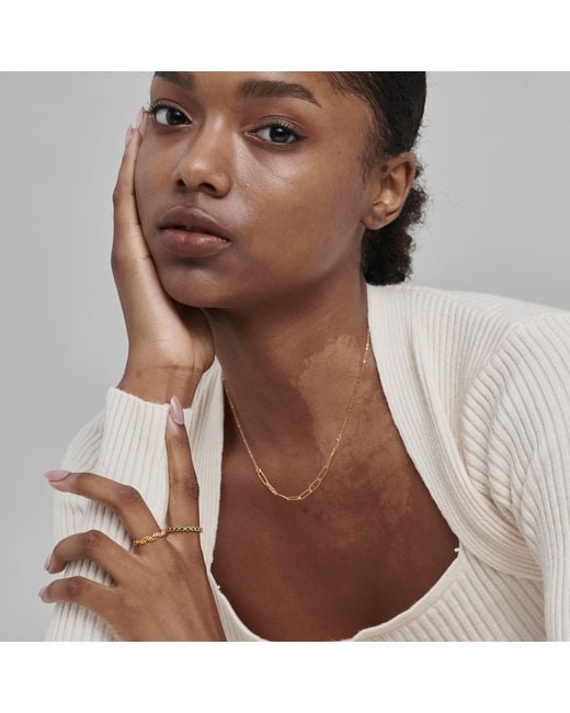 Shabella Nyc White Braided Ring