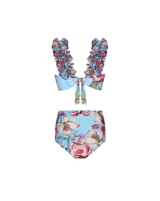 Nur Karaata Blue Lily Blu Bikini Set