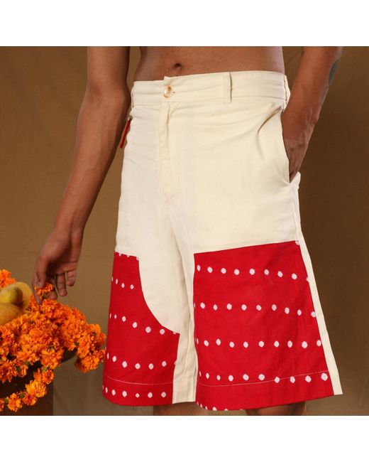 Collected Xx Red Lychee Bermuda Shorts for men