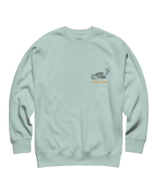 Anchor and Crew Gray Ice Lemon Fresh Dial-A-Local Organic Cotton Sweatshirt