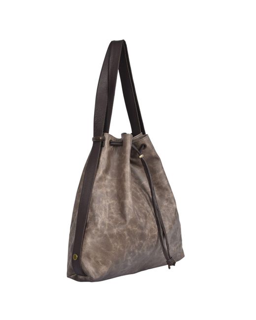 Owen Barry Brown Leather Mathilde Backpack/Shoulder Bag