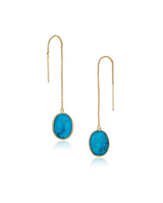 Preeti Sandhu Blue Natural Threader Earrings