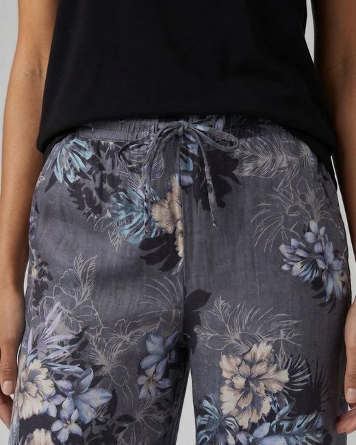 Lords of Harlech Blue Lillian Exotic Floral Wide-Leg Pant for men