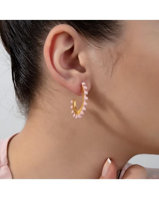 Milou Jewelry Metallic Oval Hoop Earrings