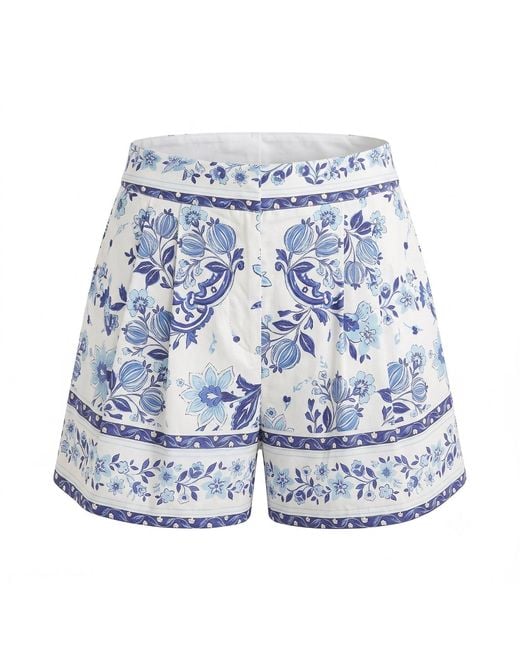 Yumi Kim Blue Drew Linen Shorts